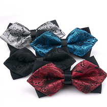 Boys bow tie court retro dress accessories men bow groom shirt bow tie in big boy British print