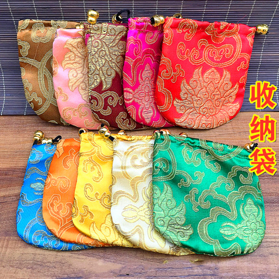 Spot new color random lucky bag silk Buddha brand storage bag thickened with good quality and elastic red blue yellow purple powder