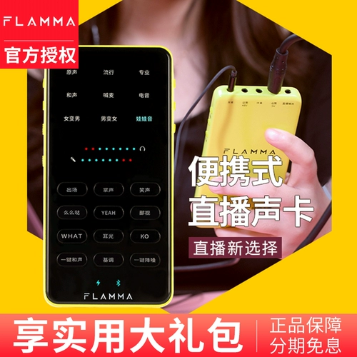 Flamma Mobile Phone Live Sound Card FP10 поет компьютер на открытом воздухе портативный трансформатор Vibal Fast Hands National K Song