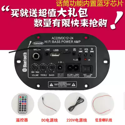 220V12V 24V digital power amplifier board three-use card power amplifier digital Bluetooth chip radio chip