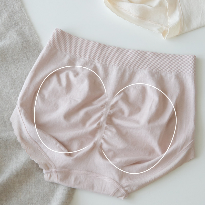2 pieces of silk wrapping sauce, belly-lifting, butt-lifting panties, women's pure cotton crotch, antibacterial, seamless middle-waist girl 2021 new