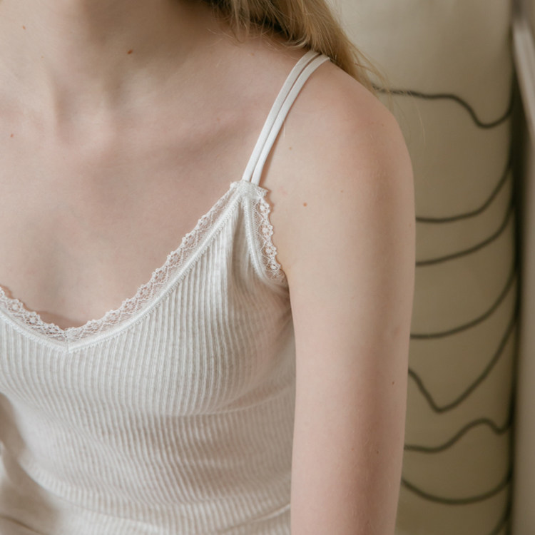 Silk-wrapped sauce l terry velvet stripe cotton skin-friendly super elastic large size warm top camisole autumn and winter