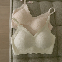 The French lingerie women gather small breasts pure desire for wind and anti-sagging beauty back lace summer no steel ring girl vest woman