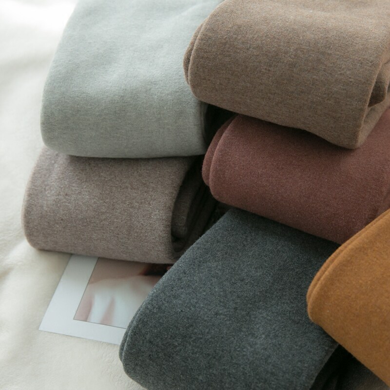 3000D warm cow goods beautiful tweed cotton micro-pressure thin one-piece pants tights velvet thickened autumn and winter