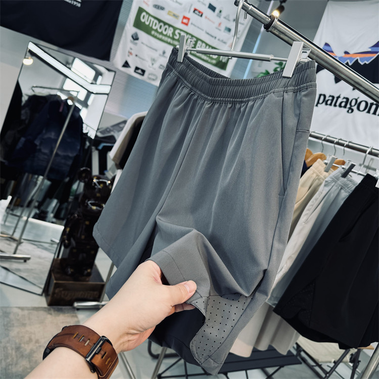 Ander Jurnal Men's Outdoor Shorts Breathable Four-Way Stretch Laser Perforated Sports Running 7inch Casual Pants