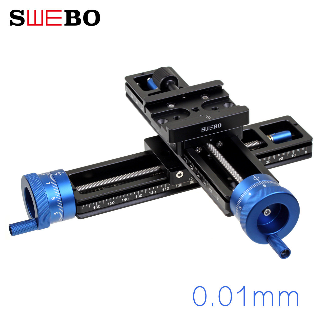SWEBO bidirectional blue bar fine distance holder accuracy 0-01 mm reaching micrometer scale