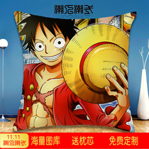 One Piece pillow Luffy Zoro DIY customized photo quilt anime sofa pillow car cushion
