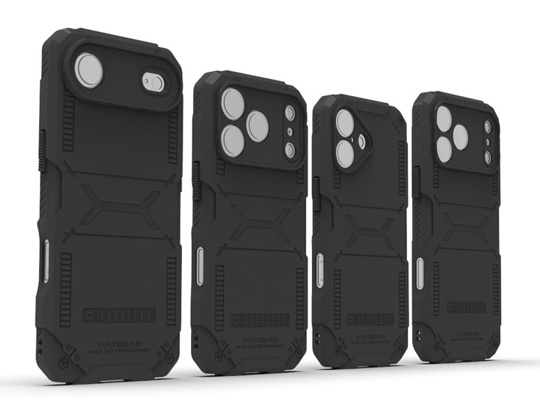 FATBEAR Rugged Tactical Dark Defend Stand – Pro/Plus/Max/Air – 17, 16, 15, 14, 13, 12 iPhone Case