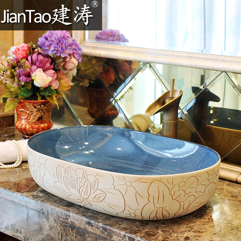 The sink on The ceramic bowl lavatory basin water basin, art basin of household toilet single basin