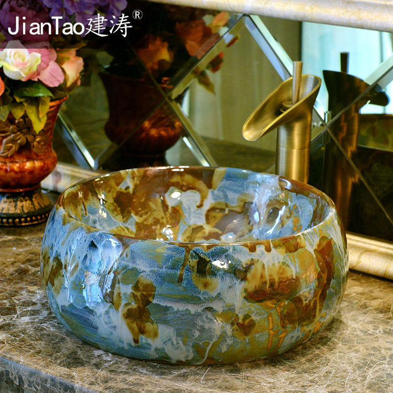 To build out the stage basin To restore ancient ways round the stage the sink American basin European ceramic art basin