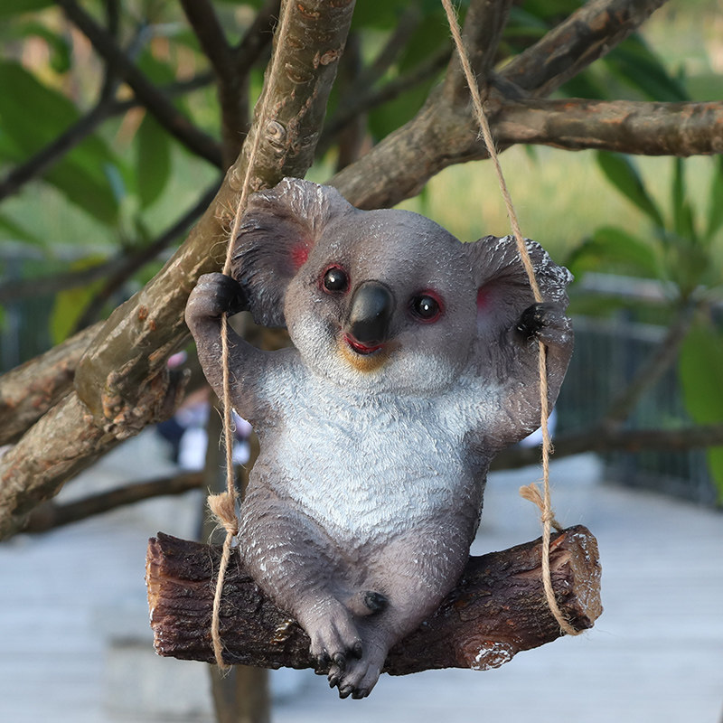 Hanging decoration creative small Kaola restaurant decoration Creative tree simulation Koala Balcony outdoor panda charm