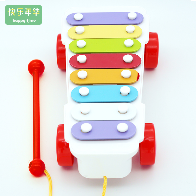 Happy Year Hua Eight-Tone Hand Hammer Baby Toy 0-1 Year Old Xylophone Percussion Instrument 8 Month Baby Music Toy