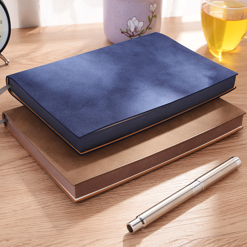 Retro notebook soft leather business work office meeting a5 reading postgraduate entrance examination college students super thick simple notepad art exquisite personality creativity thick diary can be customized LOGO