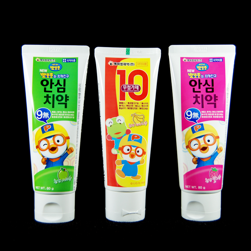 South Korea's toothpaste free fluorine fluoride fluoride control fluoride - free infant baby 10 no 9 banana strawberry flavor