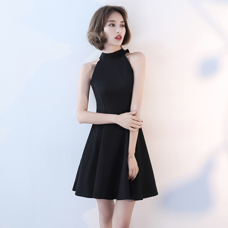 Short Party Dress 2024 New Style for Gatherings, Birthdays, Proms, and Toasting, Black Dress Suitable for Everyday Wear for Women