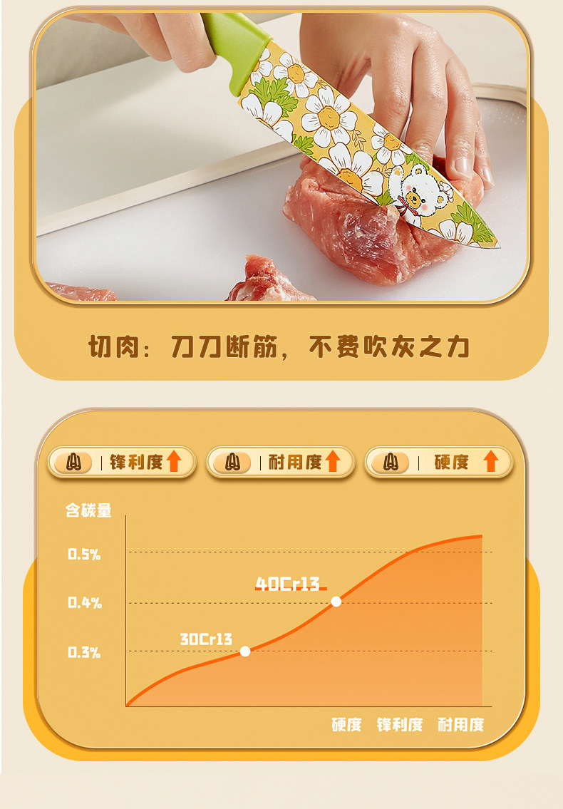 安享好物 安享B级水果刀-炊大皇凡尔赛花园水果刀  