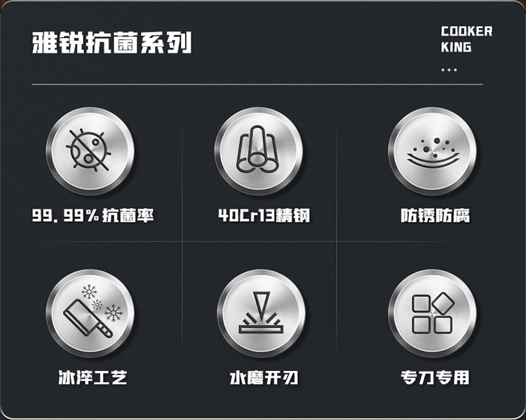 安享好物 安享B级切片刀-炊大皇雅锐 抗菌切片刀  