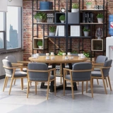 Индивидуальный американский ретро сплошной деревянный круглый столик круглый обеденный стол домашний столик кофейня и стул Комбинированный ресторан Стол Круглый обеденный стол