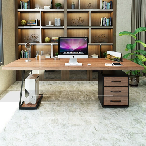 大博士 Стол компьютера с твердым деревом, Nordic Desk Hoper Desk Original Work Work Work с ящиком с ящиком