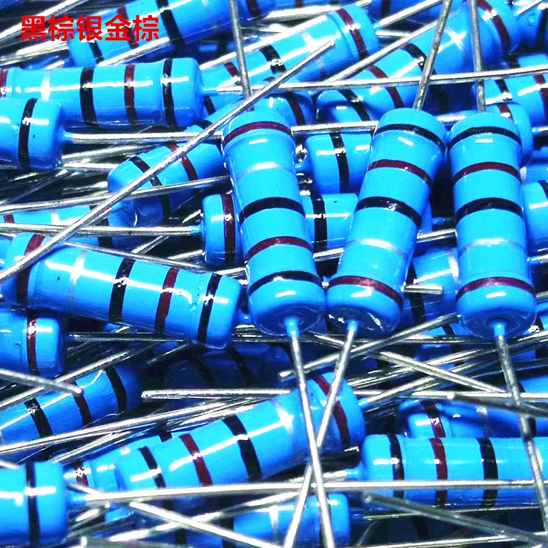 2W  0.1R 0.1欧金属膜电阻 精度1% 色环黑棕黑银棕  4.5*15  20只