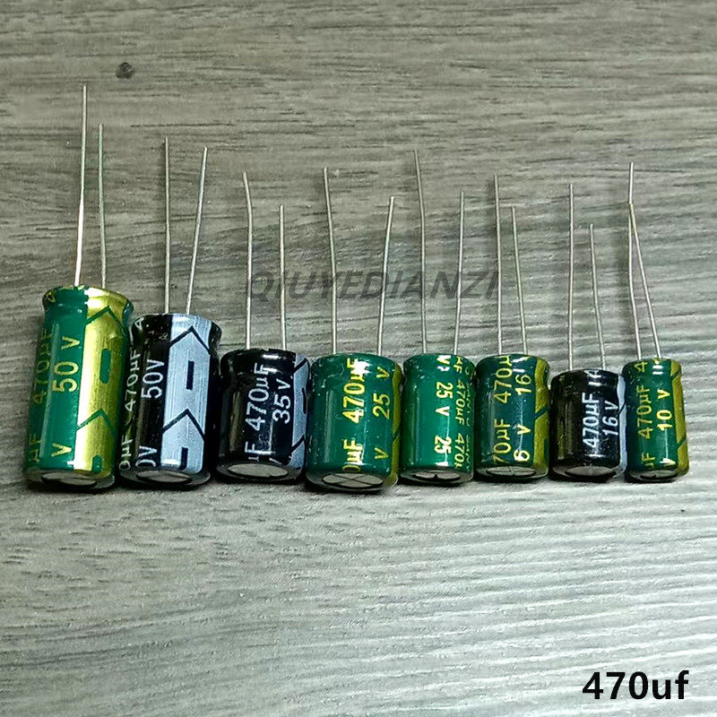 全新直插铝电解电容10V 16V 25V 35V 470uf  滤波电容 105度 50祇
