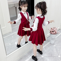 3 Children 4 girls dress 5 spring and autumn clothes 2021 New Net Red 6 princess skirt children 7 foreign style suit 8 years old