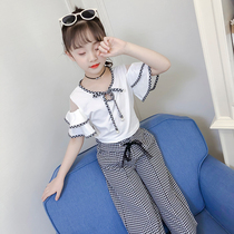 3 Children 4 girls summer suit 5 summer 2021 New 6 summer girls Short Sleeve 7 children Foreign style clothes 8 years old