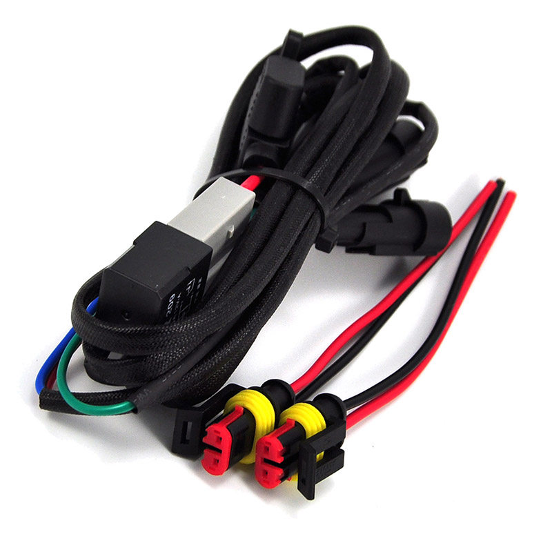 Sincere LED motorcycle installation wiring harness with relay insurance fog lamp headlight modified cable waterproof plug 2 holes