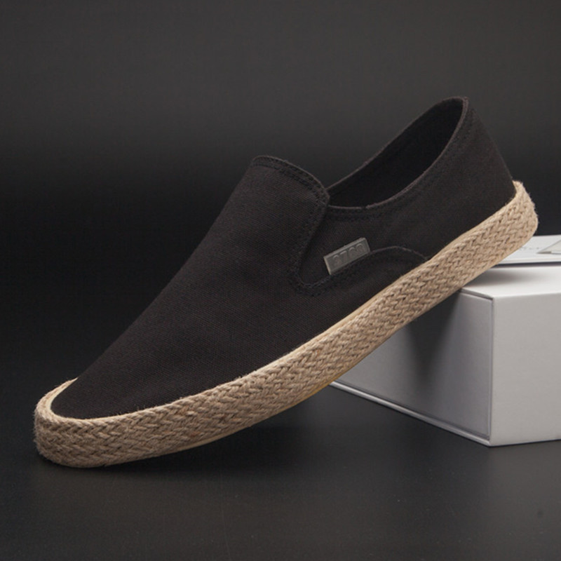 Tide brand old Beijing cloth shoes men's summer new slip-on lazy breathable linen classic men's casual canvas shoes