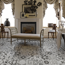 Cement gray retro floor tiles indoor bathroom floor mosaic tiles restaurant kitchen dirty wall tiles non-slip small tiles