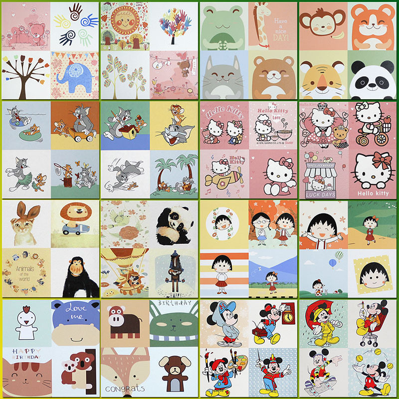 Tile Custom Colored Cartoon Motif Background Wall Brick 300 * 300 Dining Hall Children's Room Nursery Anti Slip Floor Tiles