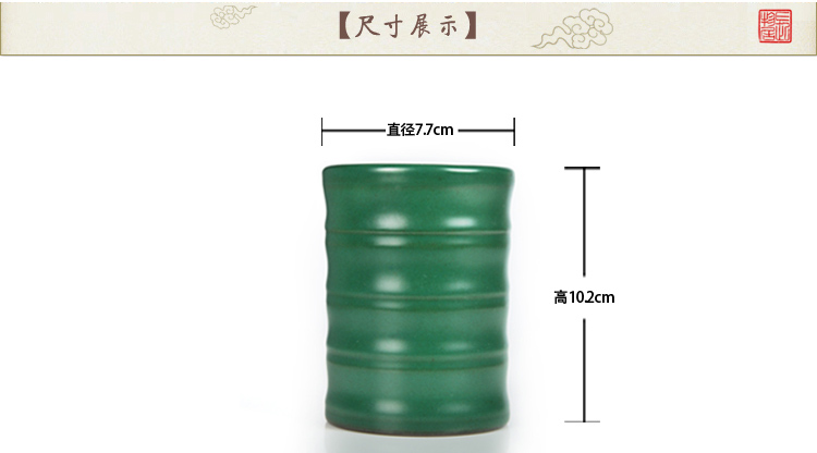 Offered home - cooked view flavour malachite green in writing brush washer trumpet archaize ceramic writing brush washer from jingdezhen porcelain four by hand