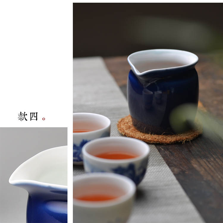 Offered home - cooked offerings in jingdezhen blue ji blue glaze porcelain fair keller large single glazed ceramic kung fu tea is tea set