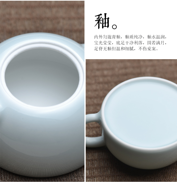 Offered home - cooked at taste, green glaze teapot jingdezhen ceramic tea set manually single glaze porcelain teapots