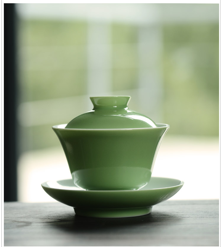 Jingdezhen ceramic only three tureen tea cups offered home - cooked rouge in water color glaze single tea tureen kung fu tea set