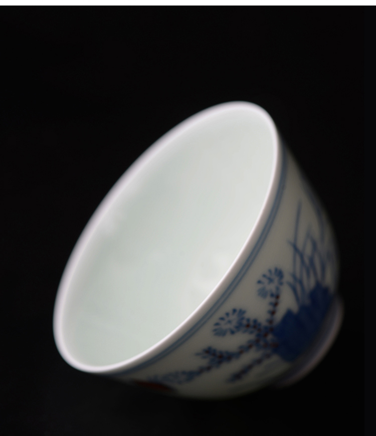 Offered home - cooked chenghua in hand - made color bucket small glass sample tea cup kung fu tea cups of jingdezhen ceramic tea set by hand