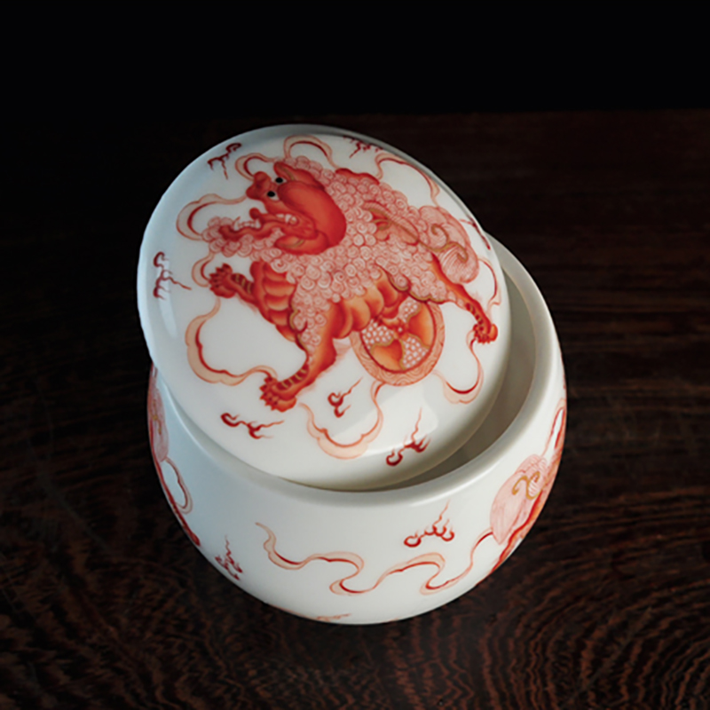 Offered home - cooked alum in red lion Pacific caddy fixings seal less small checking porcelain of jingdezhen ceramic tea set tea warehouse