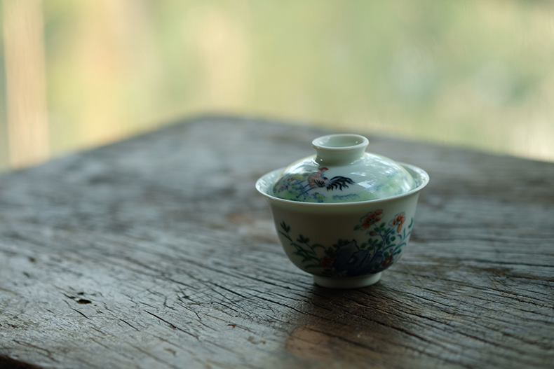 Offered home - cooked chicken in hand - made color bucket cylinder cup tureen jingdezhen ceramic tea set manually make tea bowl of small cups