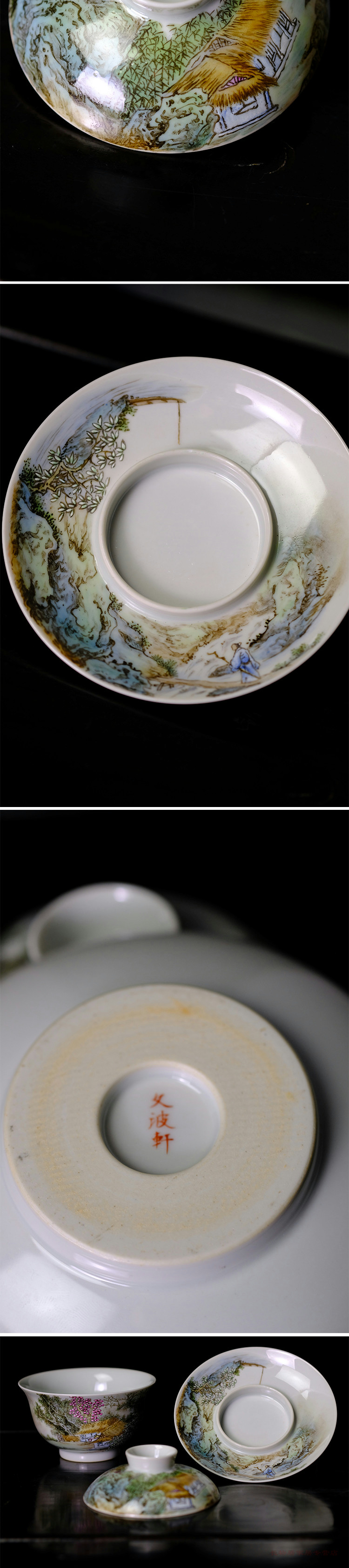 Long up offered home - cooked wen - bo xiong the teacher hand - made in pastel on beautiful figure tureen jingdezhen antique tea cups