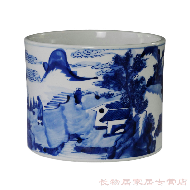 Stories of hand - made of porcelain brush pot offered home - cooked ju long up system, jingdezhen ceramic four Chinese style home furnishing articles