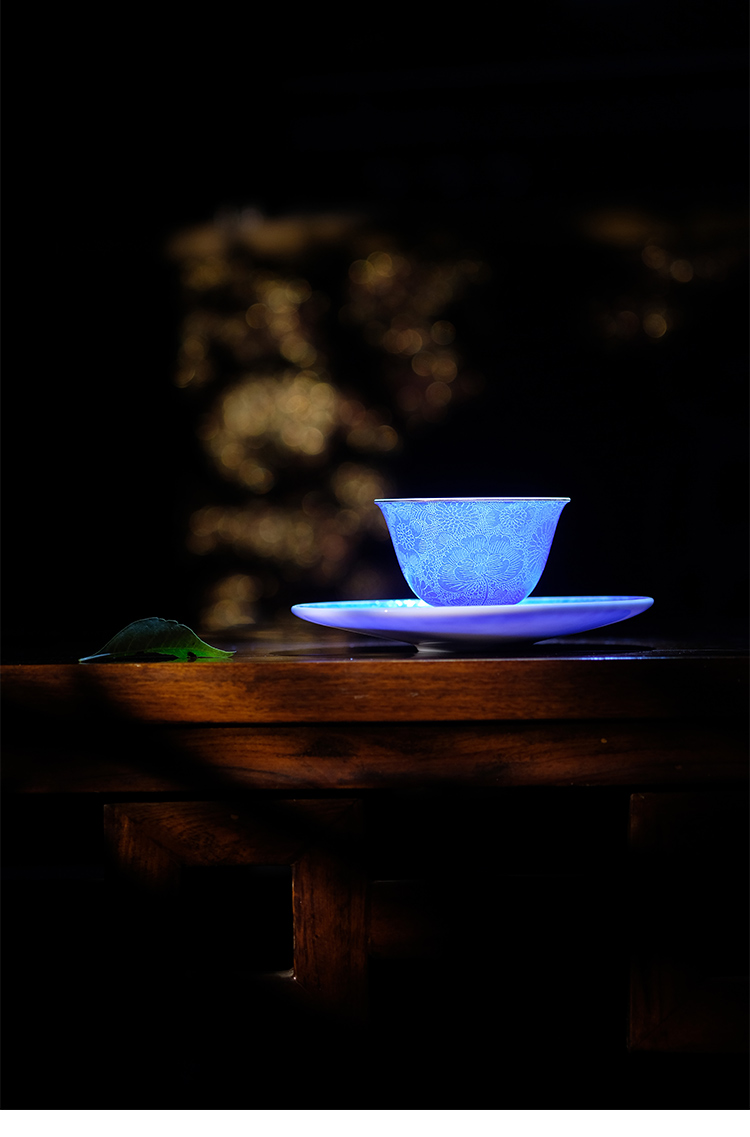 Offered home - cooked ju long up controller hand - made grilled famille rose flowers and flower cup cup of jingdezhen ceramic tea set