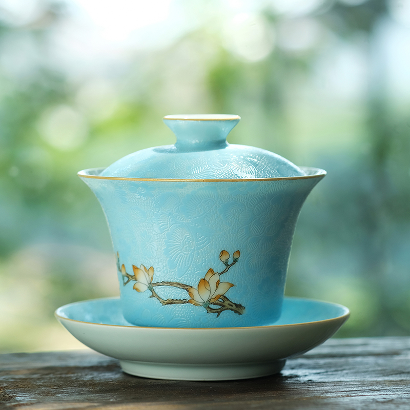 Offered home - cooked hand - made in pastel icing on the cake, grilled spend three to tureen tea cups of jingdezhen ceramic tea set