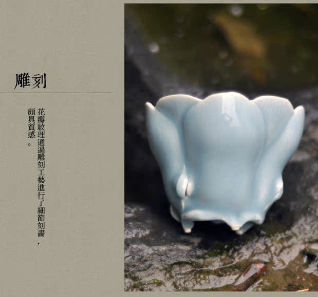 Long up is pure manual green glaze demand CPU master cup of archaize of jingdezhen porcelain tea cups