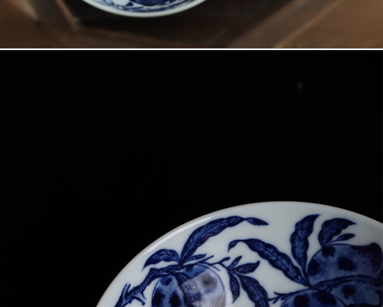 Offered home - cooked hand - made lines tao killings in blue and white lie the foot bowl of jingdezhen ceramic light dessert bowl meal to use small shallow expressions using