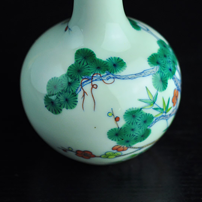 Offered home - cooked in manual bucket color poetic small tree age of jingdezhen ceramics vase display furnishing articles receptacle