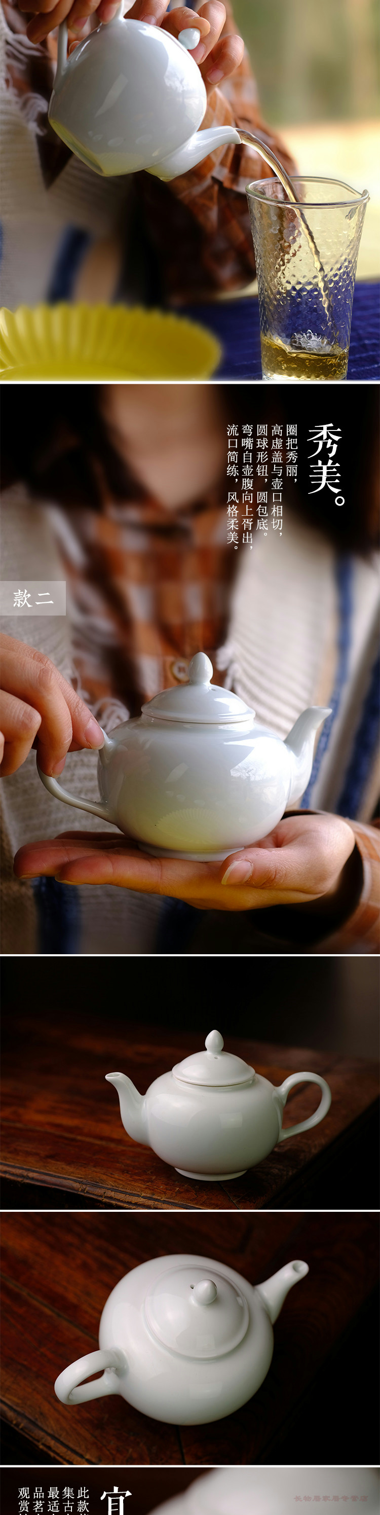 Offered home - cooked ju long up system implement green teapot jingdezhen restoring ancient ways is pure manual craft archaize ceramic tea tea set