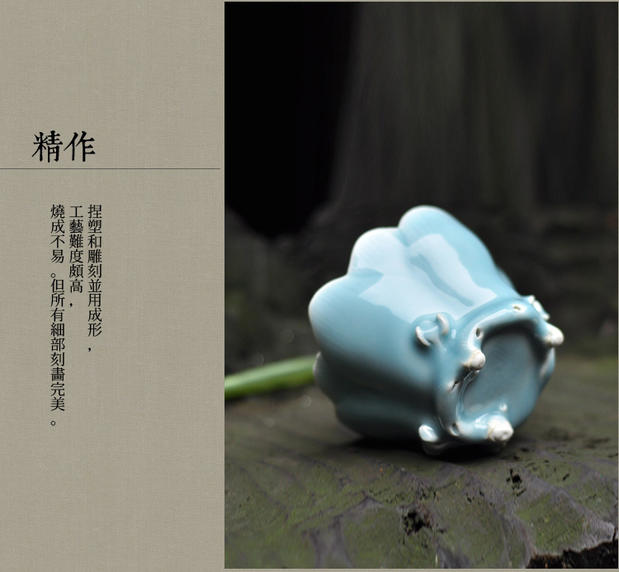 Long up is pure manual green glaze demand CPU master cup of archaize of jingdezhen porcelain tea cups