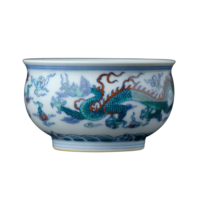 Offered home - cooked ju long up controller yongzheng bucket color YunLongWen cylinder of jingdezhen manual master cup tea set