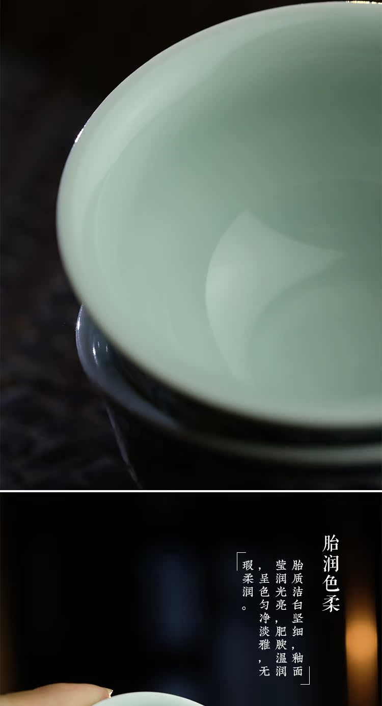 Offered home - cooked long up in blue and white youligong tangled branches grain making those hand - made teacup jingdezhen ceramic tea set by hand