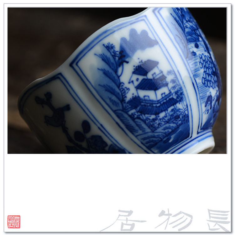 Offered home - cooked at flavour hand - made flowers and birds characters blue - and - white kwai koubei master of jingdezhen ceramic tea set tea cups